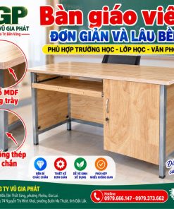 Bộ bàn ghế giáo viên bằng gỗ MDF tại Gia Lai