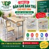 Bộ bàn ghế học sinh tiểu học ghế rời có tựa tại gia lai