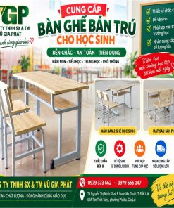 Bộ bàn ghế học sinh tiểu học ghế rời có tựa tại gia lai