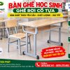 Công ty cung cấp bàn ghế học sinh ghế rời có tựa bằng gỗ MDF tại Gia Lai