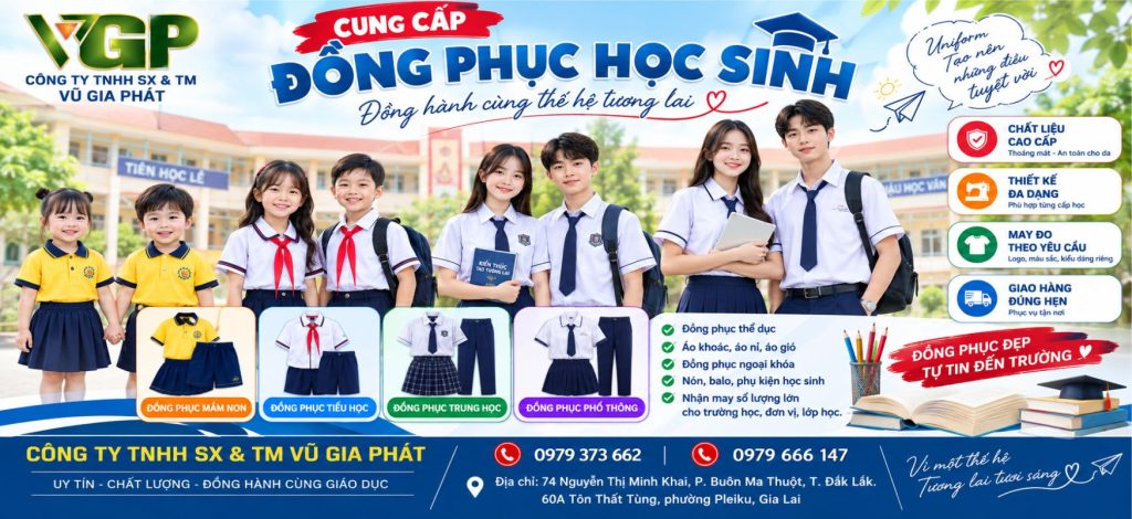 Công ty cung cấp đồng phục học sinh tại Đắk Lắk