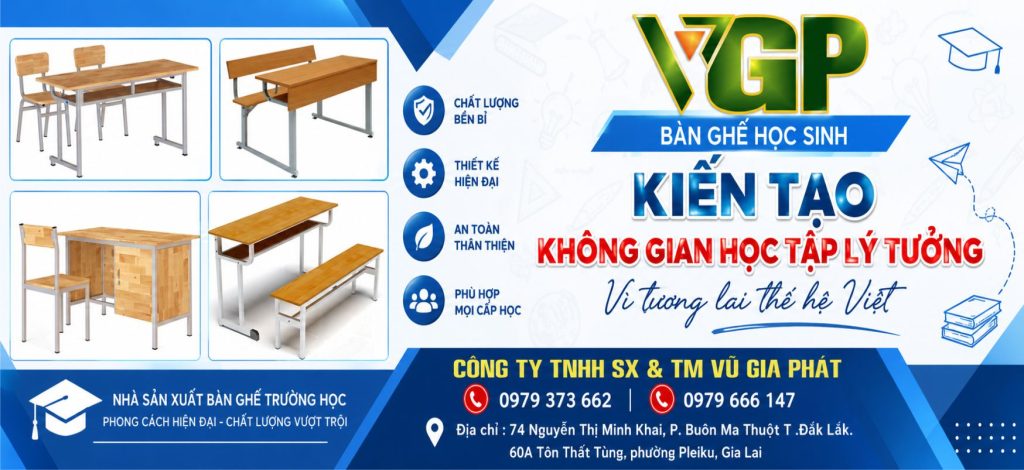 Sản xuất bàn ghế trường học tại Đắk Lắk