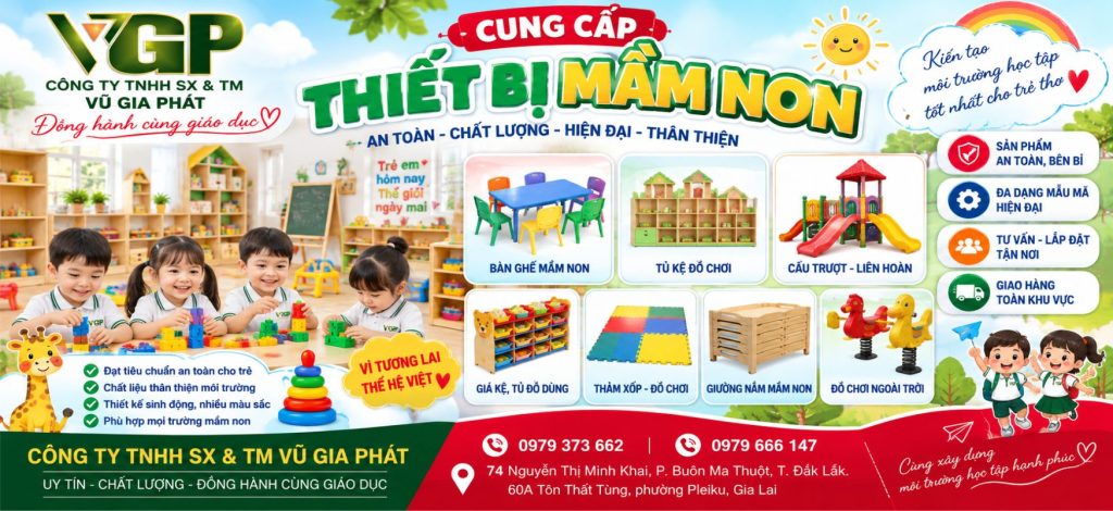 sản xuất đồ chơi mầm non tại Đắk Lắk
